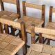 Suite de 8 tabourets en corde