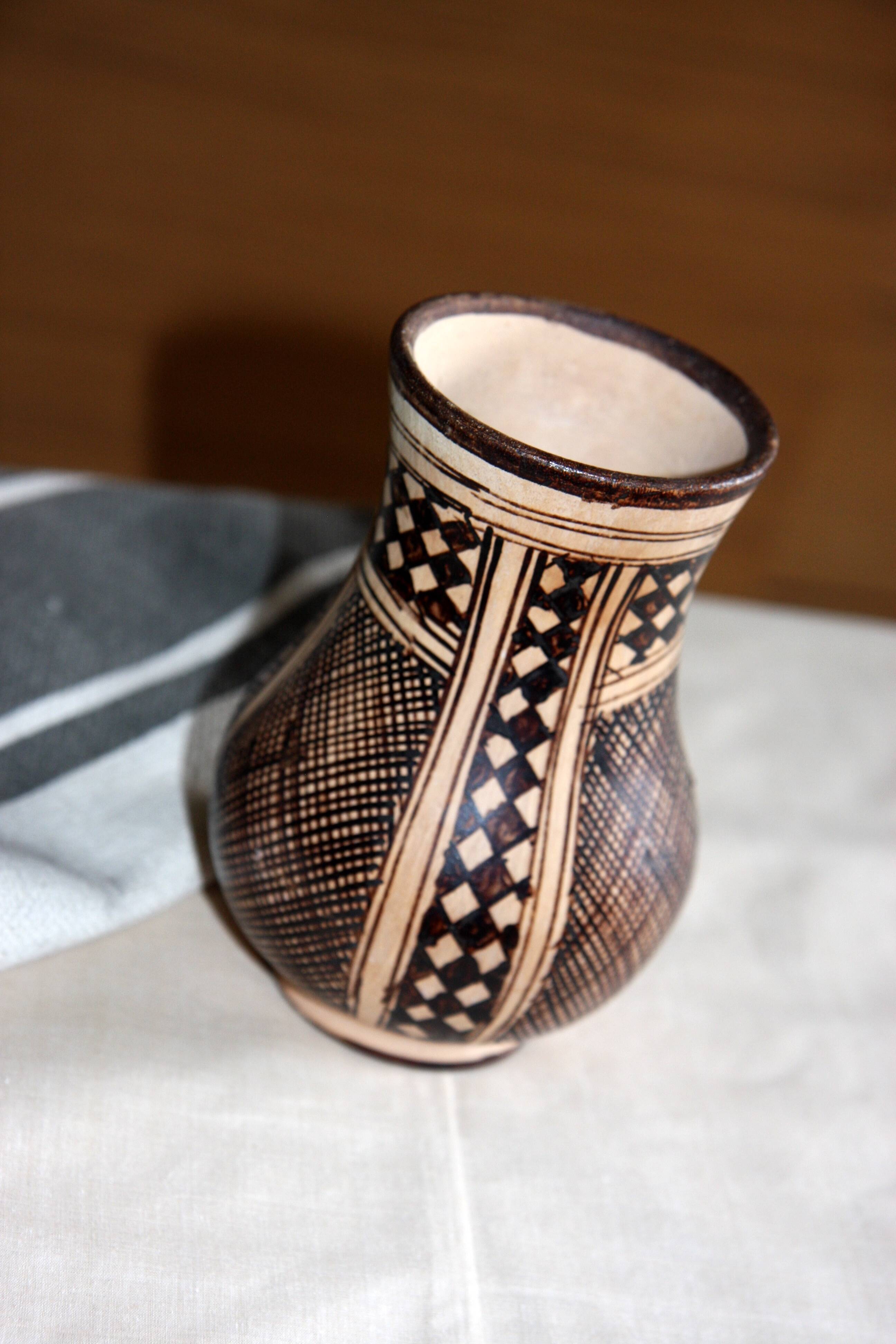 Berber Ideqqi pottery pitcher