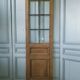 Oak door with 6 panes of glass