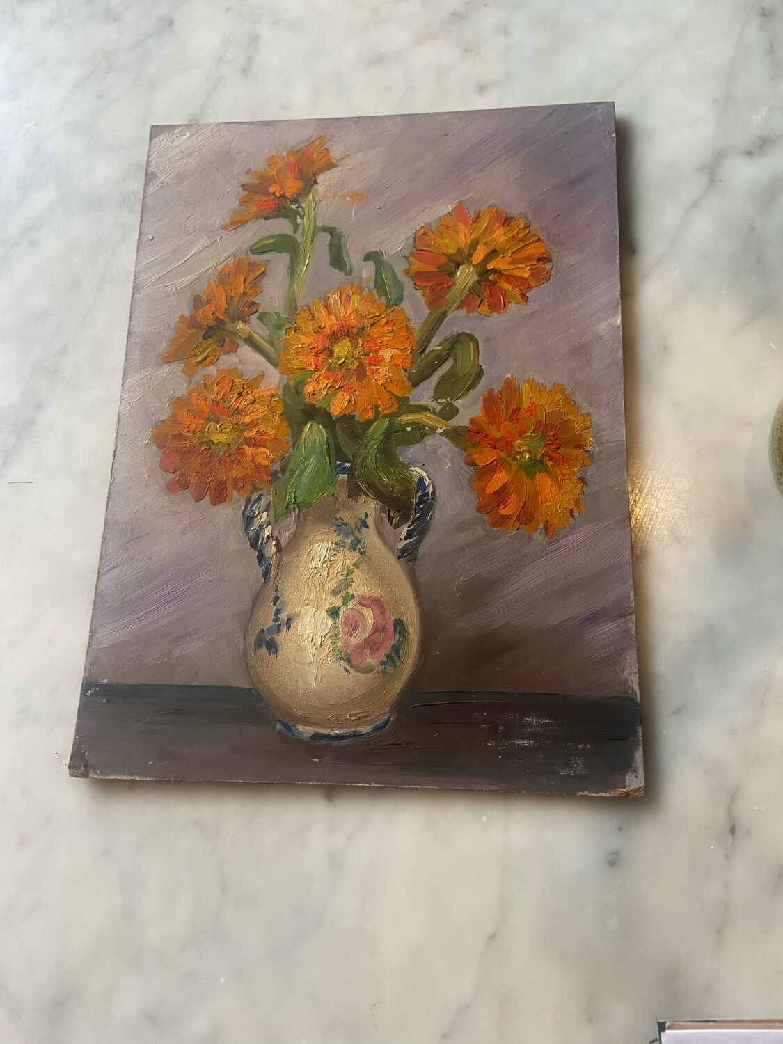 Vintage oil still life