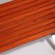 Italian teak and steel elegance bench from the 1960s