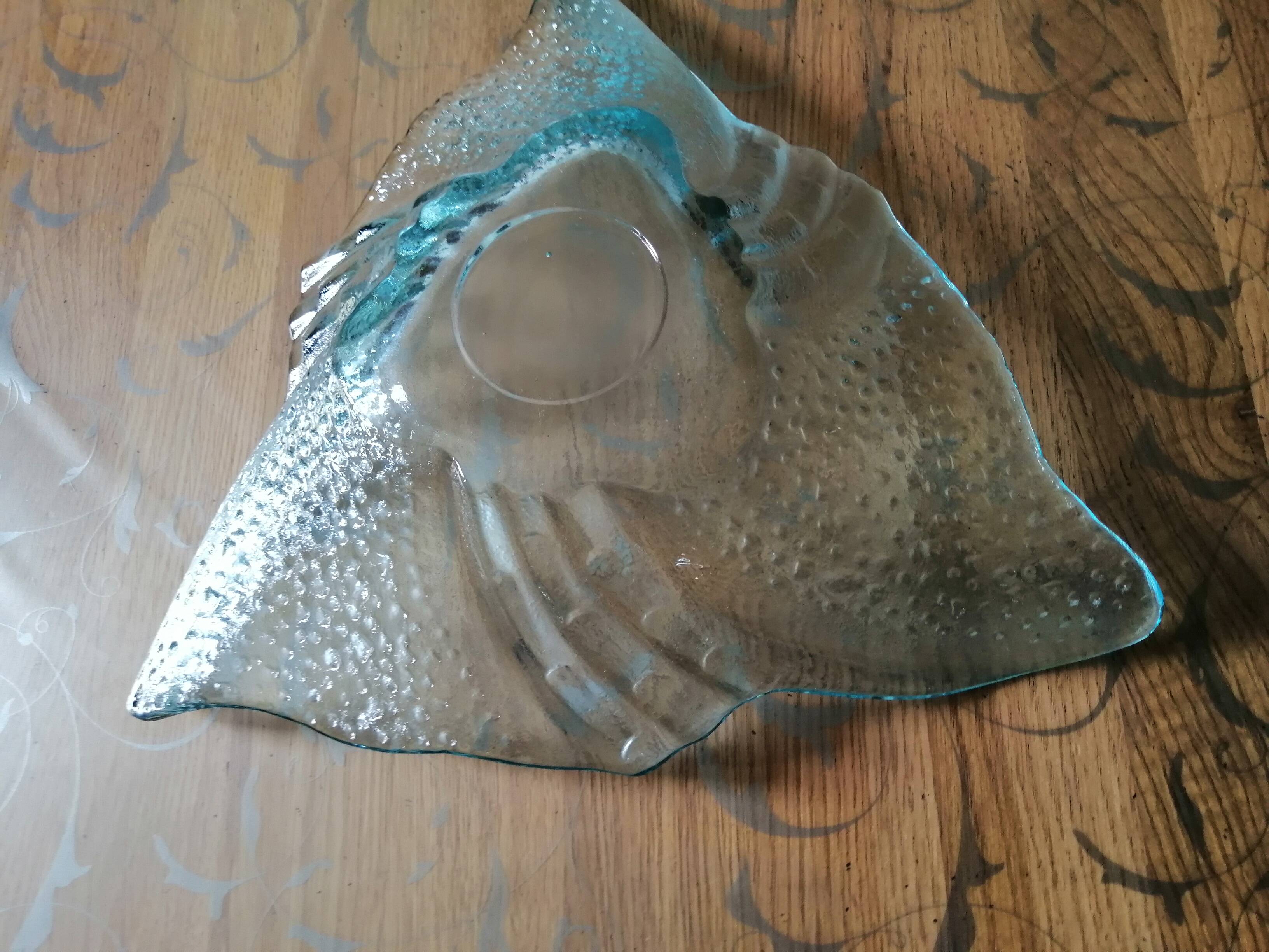 Transparent blue catch-all tray