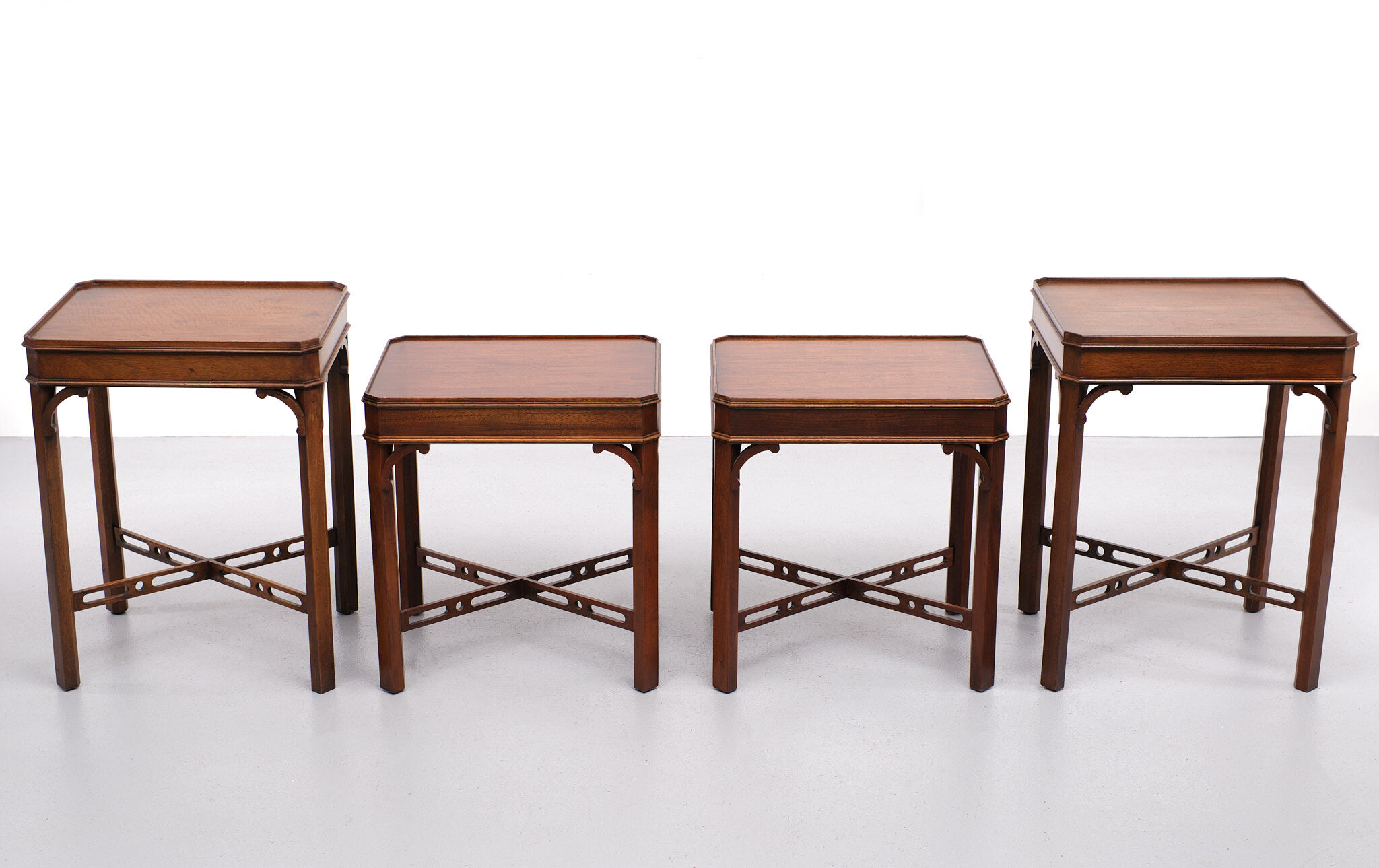 Bevan Funnell Mahogany Side Tables Georgian Revival England, 1960s