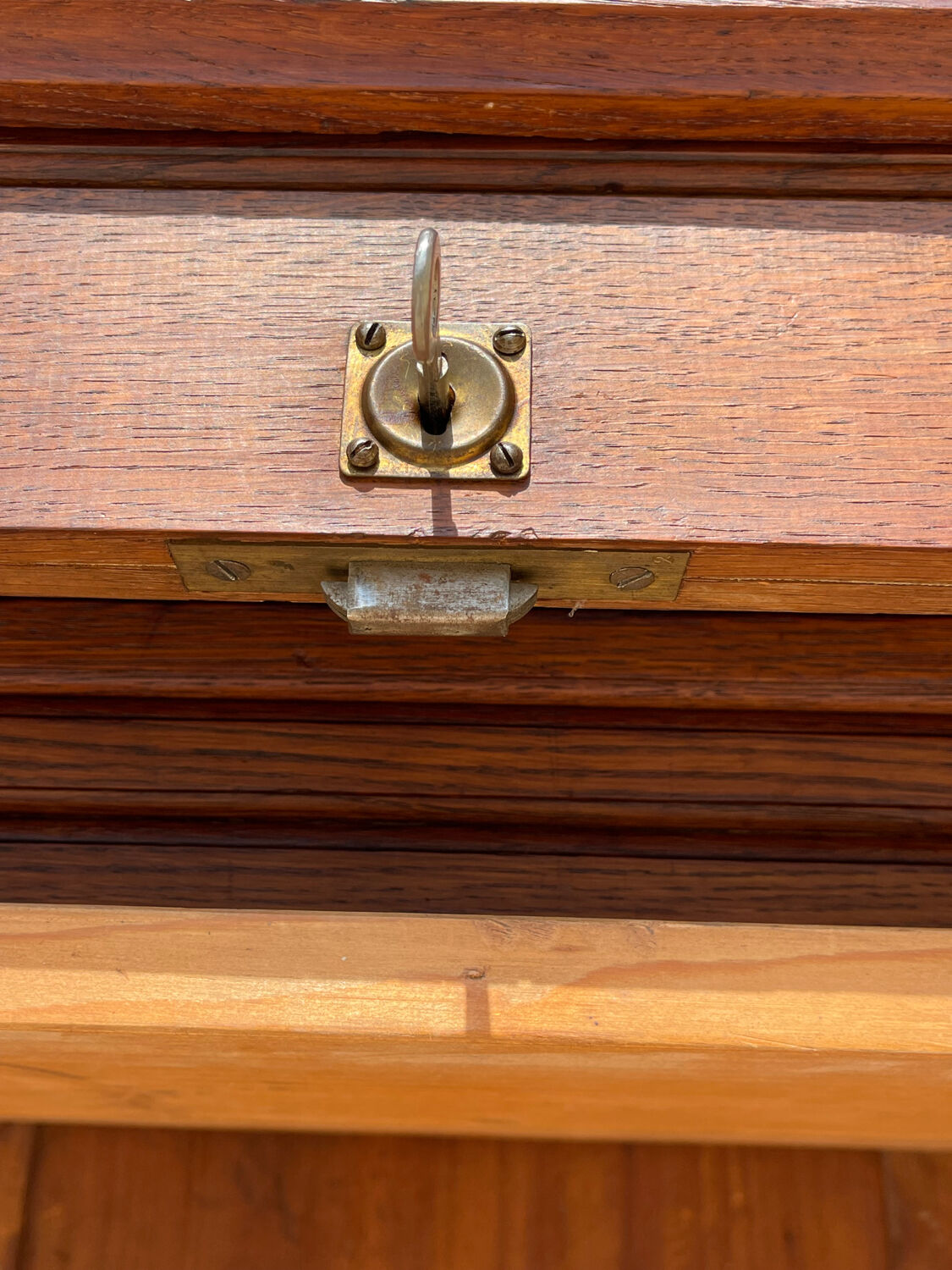Filing cabinet with curtain