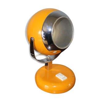 Lampe de chevet Eyeball orange 1970