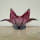 Mid century Murano pink glass bowl , 1970s