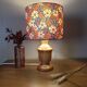 lampe bois vintage inspiration pop liberty/fleurs