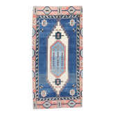 Tapis vintage bleu 128 x 265 cm, style rare