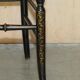 Regency Antique 1815 Occasional Chair in Ebonised Wood, Mother of Pearl, Silk and Chesterfield Upholstered Seat