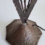 Art Deco lamp by Muller Frères Lunéville, signed glass, 1920.