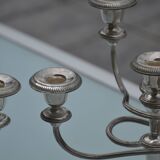 Pair of English silver-plated candlesticks