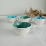 Set of 4 Digoin Sarreguemines coffee cups