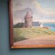 Tableau en bois - Marine au moulin