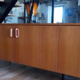Teak veneer sideboard