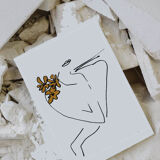 Abstract flower woman - 30x42cm
