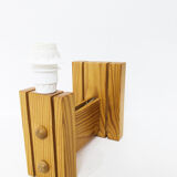 Scandinavian pine wall lamp, 1970-80