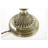 Brass and molded glass table lamp