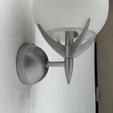 Vintage wall lamp in postmodern Italian glass by Lucente.
