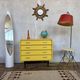 Yellow vintage Scandinavian-style chest of drawers