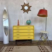 Commode jaune vintage style scandinave