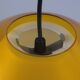 Vintage 1970s Philips Amber Acrylic & White Dome Mushroom UFO Pendant Lamp