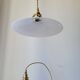 Duo de suspensions en opaline blanche
