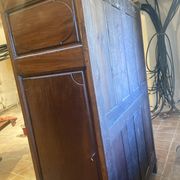 Large linen cupboard in Louis XIV style made of solid wood – 19th century