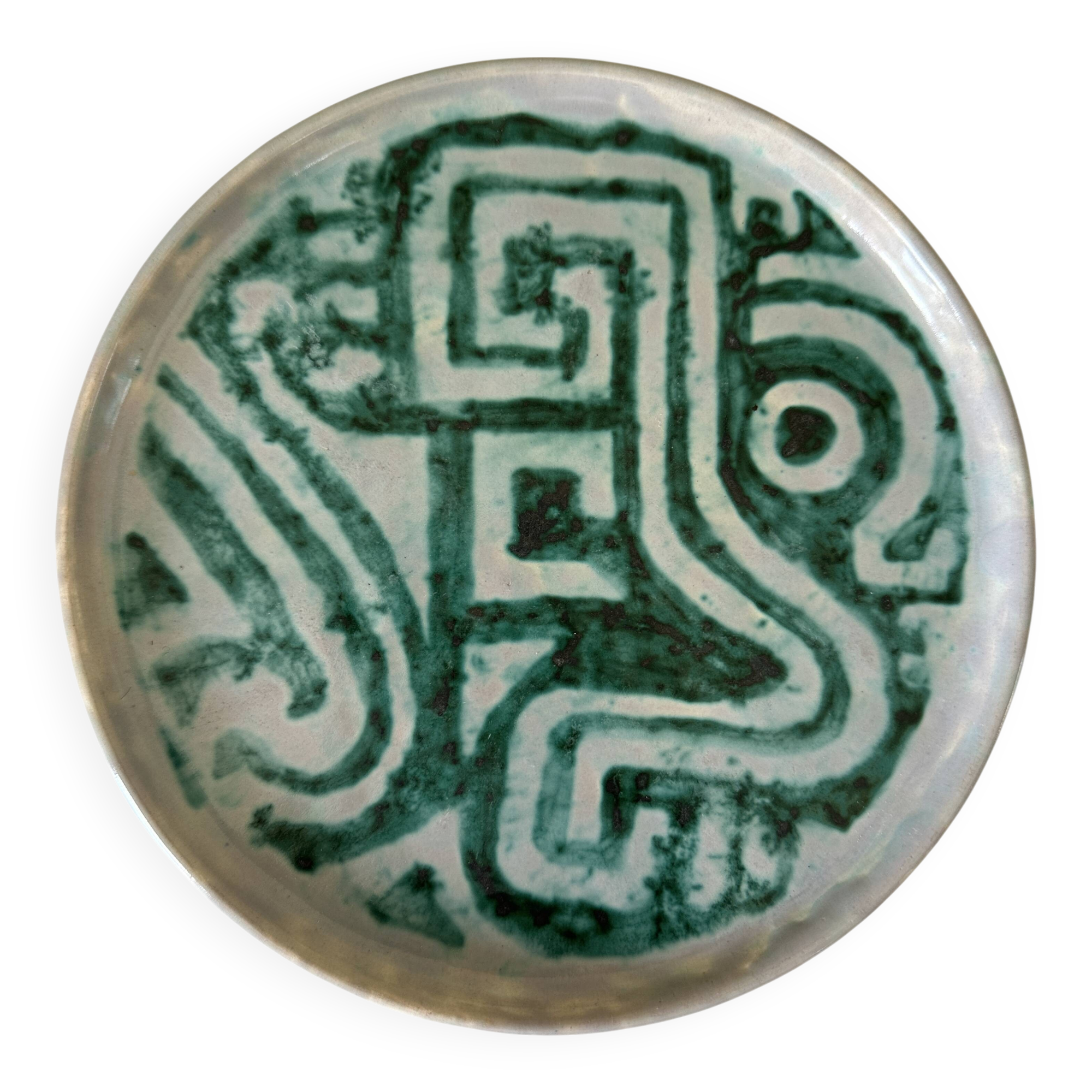 Vintage ceramic plate, 60s design