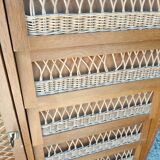 Wardrobe, vintage rattan wardrobe