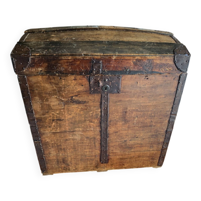 Malle de voyage en bois, XXème siècle
