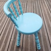 Chaise enfant en bois tourné vintage