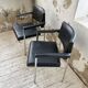 Pair of chrome office chairs