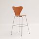 Bar stool Series 7 3187 in wood by Arne Jacobsen for Fritz Hansen