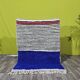 Beni Mrirt rug, handwoven, traditional blue, size 150 x 250 cm.