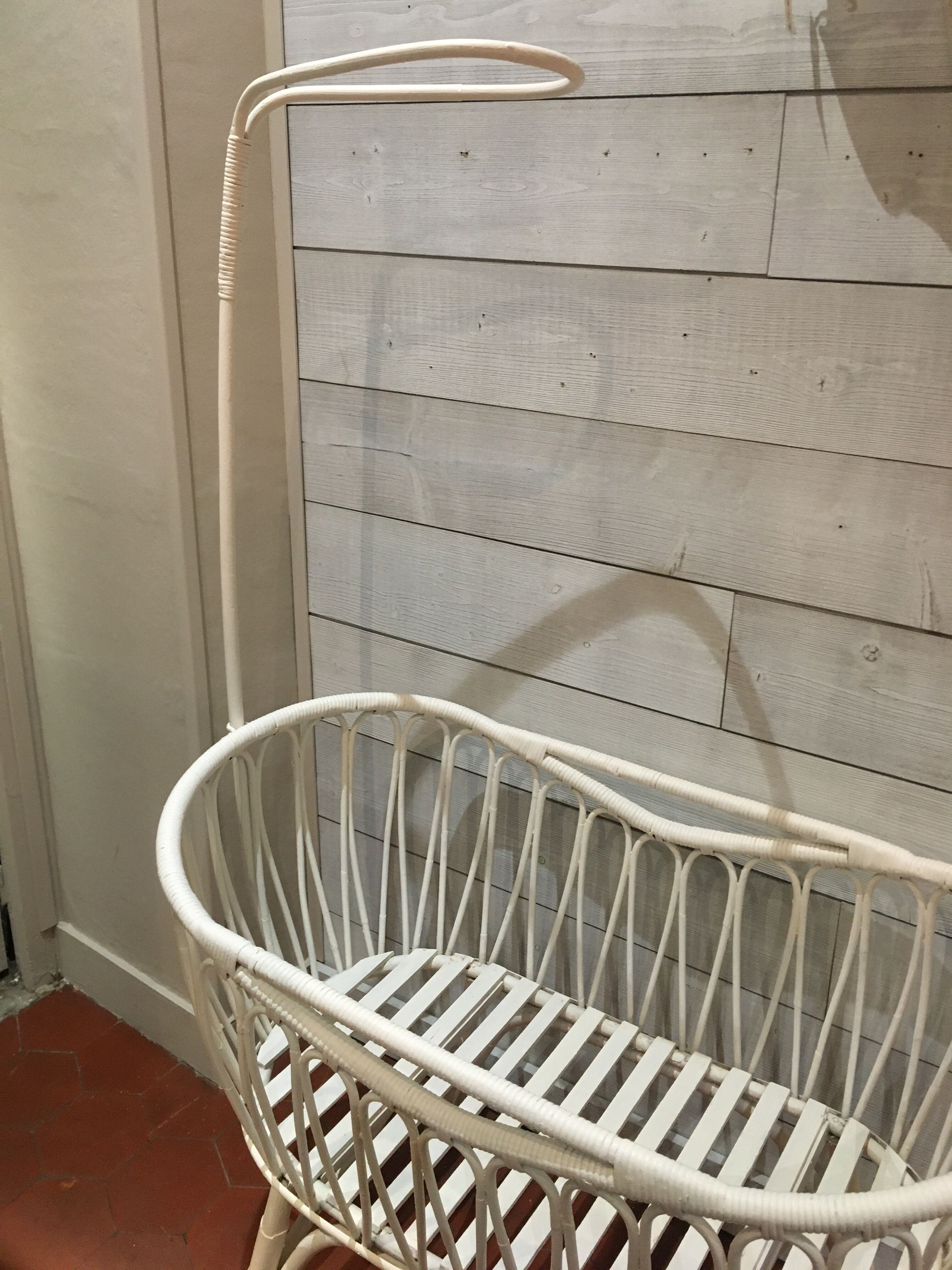 Rattan baby cradle