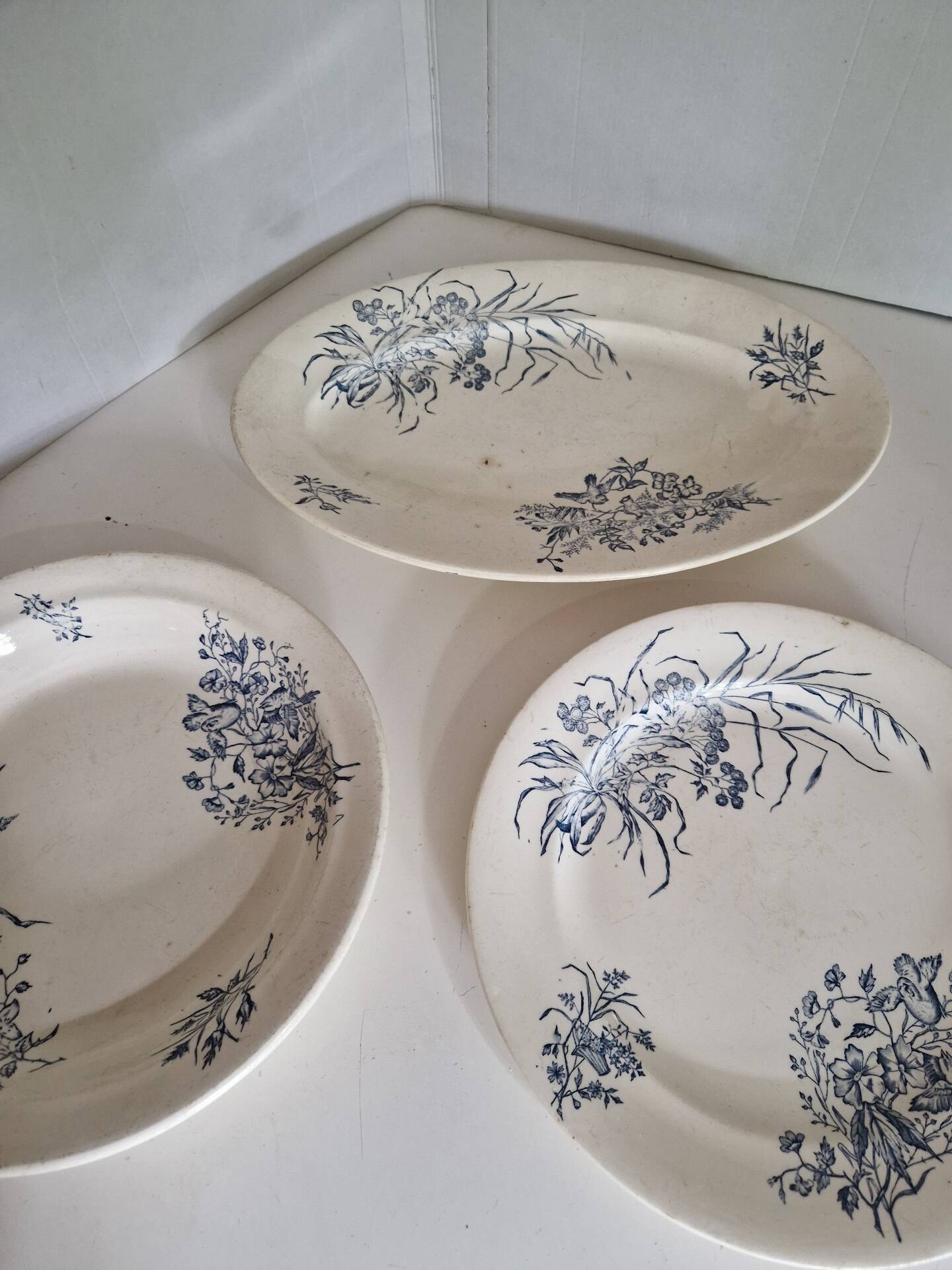 Lot De 3 Plat Terre De Fer