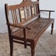 Old "art-deco" teak bench