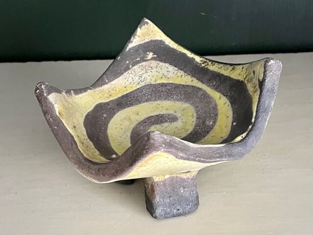 Ashtray in raku, circa 1990/2000
