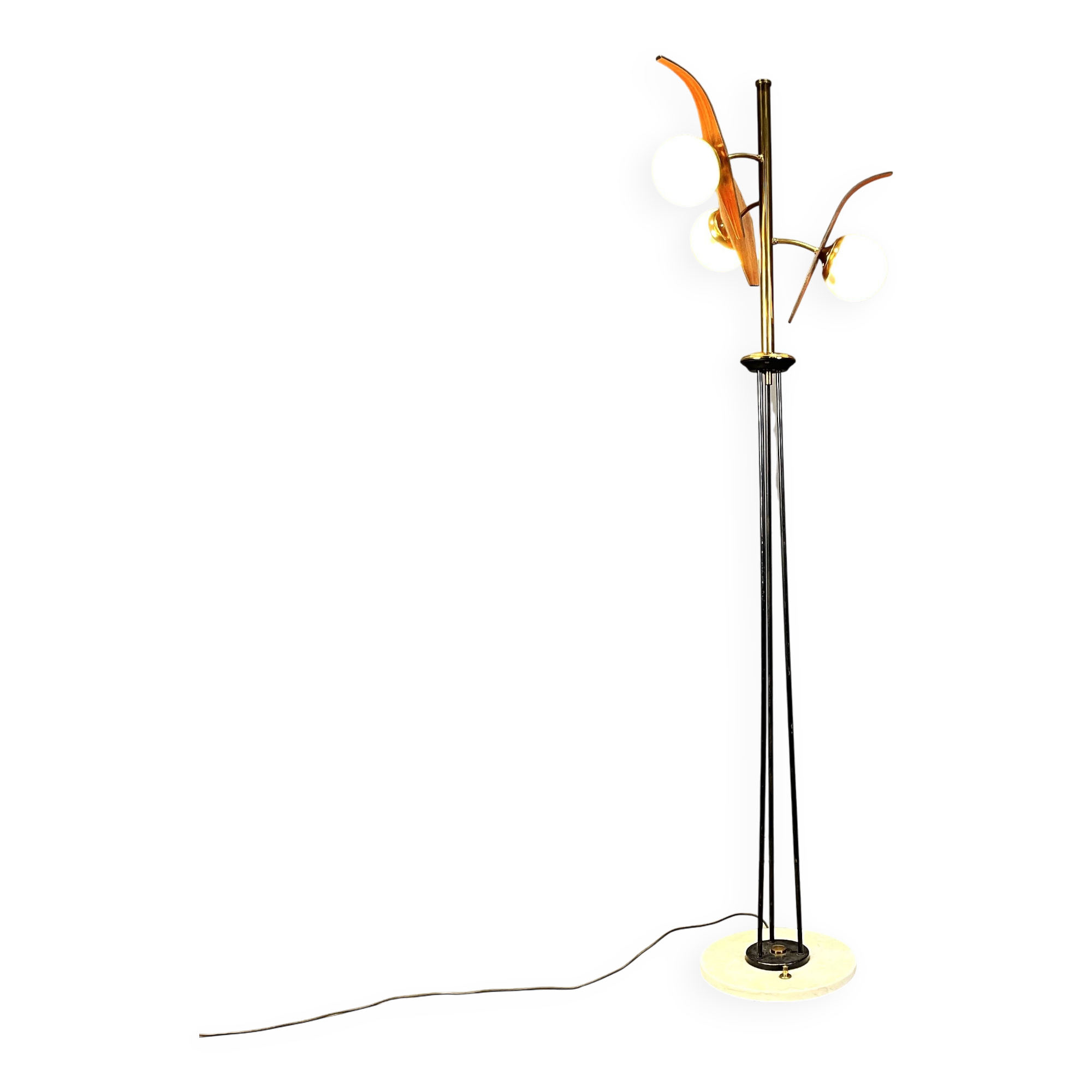 Mid century italian floor lamp attr. to Stilnovo, 1950s