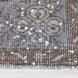 6x10 Rug For Living Room Bordered Blue Turkish Vintage Area Rug, 184x301Cm SK 1512
