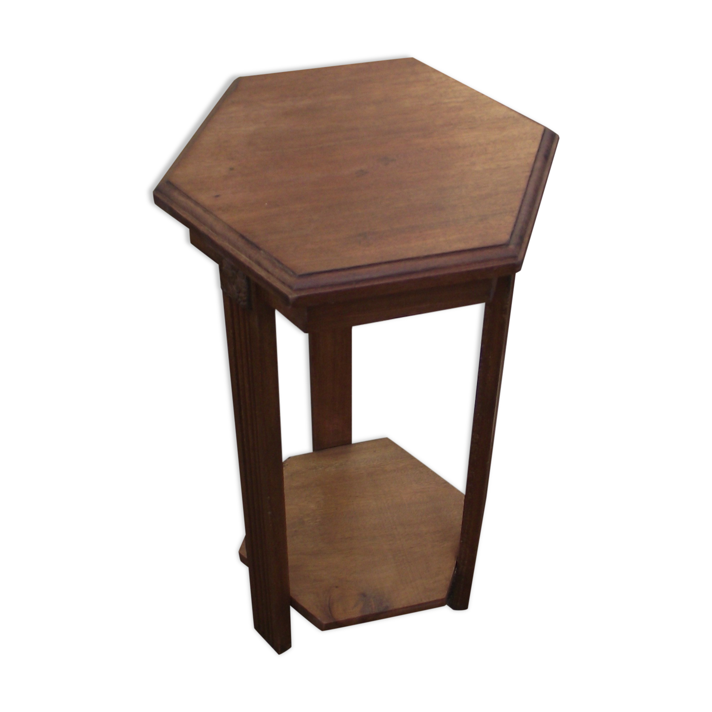 Art Deco Pedestal Table Mahogany from Africa.