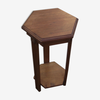 Art Deco Pedestal Table Mahogany from Africa.