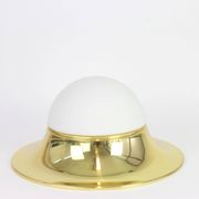 UFO ceiling lights in brass and glass, Limburg, Germany, 1970s.
