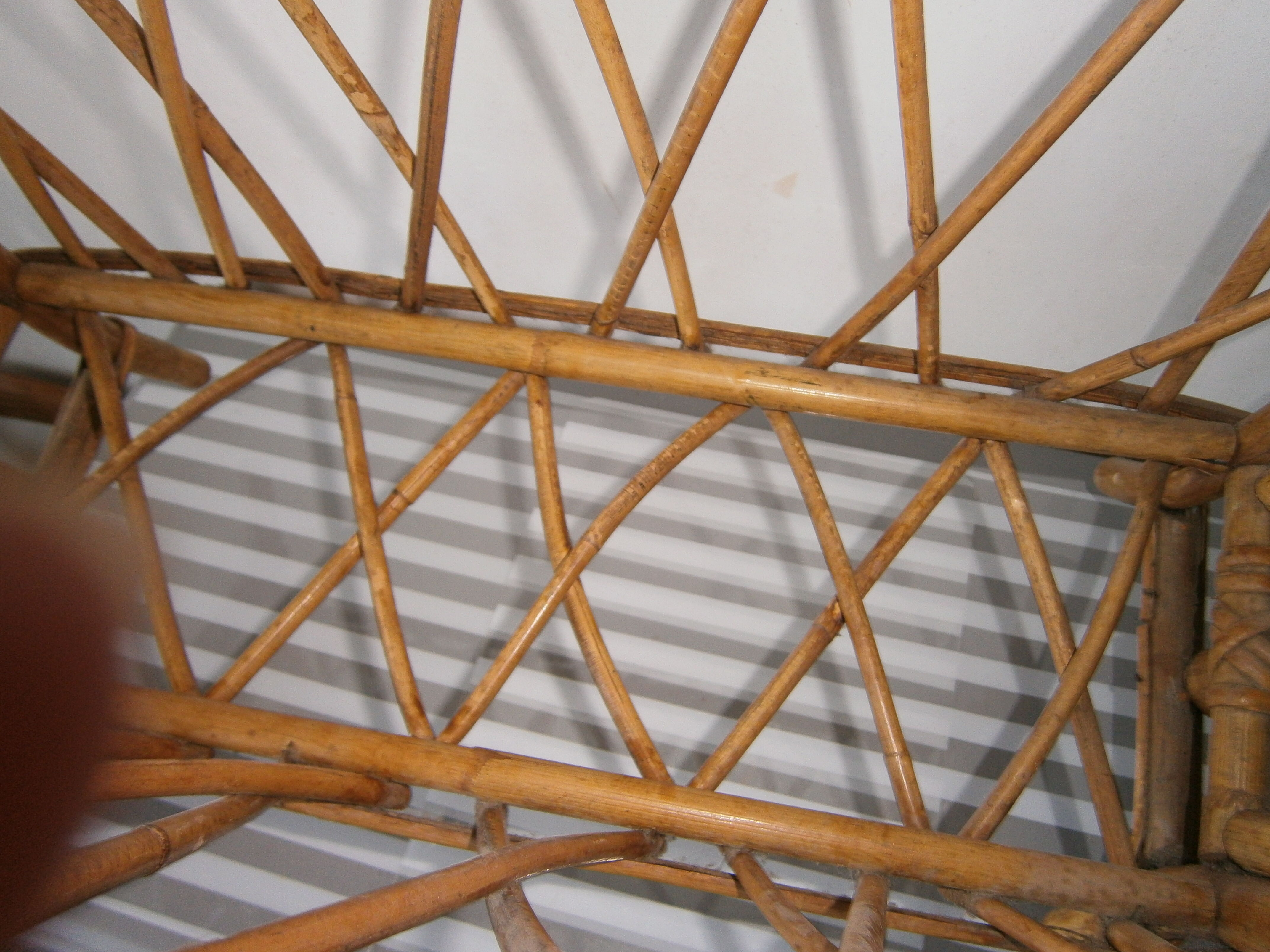 Rattan magazine rack