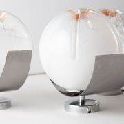 4 Mazzega Murano wall lamps vintage 1960s