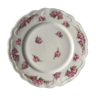 Assiette plate porcelaine fleurie, France
