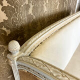 Louis XVI style alcove bed bench, 1900 period