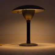 Italian desk / table mushroom lamp in brushed metal, 1950s