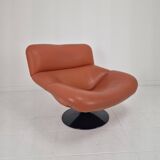Artifort F518 Lounge Chair by Geoffrey Harcourt in Leather, 1970's