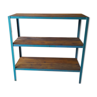 Blue iron shelf